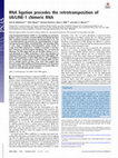 Research paper thumbnail of RNA ligation precedes the retrotransposition of U6/LINE-1 chimeric RNA