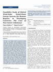 Research paper thumbnail of Feasibility Study of Hybrid Wind-Solar Stand-Alone Energy Systems for Remote Regions in Developing Countries: The Case of Post-Soviet Uzbekistan