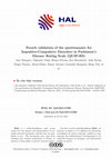 Research paper thumbnail of French validation of the questionnaire for Impulsive-Compulsive Disorders in Parkinson's Disease–Rating Scale (QUIP-RS)