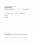 Research paper thumbnail of Automatic frequency control of an induction furnace