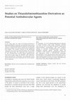 Research paper thumbnail of Studies on Thiazolyliminothiazoline Derivatives as Potential Antitubercular Agents