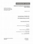 Research paper thumbnail of Assessing Evidence of Validity of the ACTFL Reading Proficiency Test ( RPT )