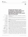 Research paper thumbnail of A Systematic Review of the Contribution of Dance Movement Psychotherapy Towards the Well-Being of Children With Autism Spectrum Disorders