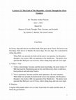 Research paper thumbnail of Lecture 12: The End of The Republic -Greek Thought for First Graders