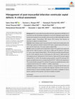 Research paper thumbnail of Management of post-myocardial infarction ventricular septal defects: A critical assessment