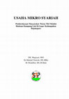 Research paper thumbnail of USAHA MIKRO SYARIAH: Pemberdayaan Masyarakat Purna TKI melalui Rintisan Kampung Lele di Geger Kedungadem Bojonegoro