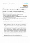 Research paper thumbnail of Rate Dependence of the Compressive Response of Ti Foams