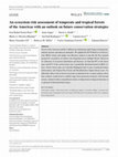 Research paper thumbnail of An ecosystem risk assessment of temperate and tropical forests of the Americas with an outlook on future conservation strategies