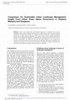 Research paper thumbnail of Comparison On Sustainable Urban Landscape Management: Insight From Urban Green Space Governance In England, Malaysia And Singapore