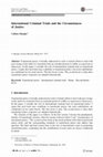 Research paper thumbnail of International Criminal Trials and the Circumstances of Justice