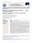 Research paper thumbnail of Management of children with auditory neuropathy spectrum disorder (ANSD)