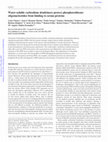 Research paper thumbnail of Water-soluble carbosilane dendrimers protect phosphorothioate oligonucleotides from binding to serum proteins