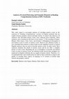 Research paper thumbnail of Analysis of Lexical Patterning and Semantic Elements in Reading Comprehension Sections of EFL Textbooks