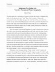 Research paper thumbnail of Indigenous New Media Arts: Narrative Threads and Future Imaginaries