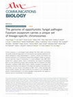 Research paper thumbnail of The genome of opportunistic fungal pathogen Fusarium oxysporum carries a unique set of lineage-specific chromosomes