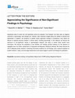 Research paper thumbnail of Appreciating the Significance of Non-significant Findings in Psychology