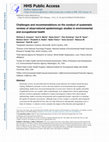 Research paper thumbnail of Challenges and recommendations on the conduct of systematic reviews of observational epidemiologic studies in environmental and occupational health