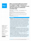 Research paper thumbnail of Effects of mental health interventions for students in higher education are sustainable over time: a systematic review and meta-analysis of randomized controlled trials