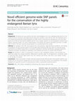 Research paper thumbnail of Novel efficient genome-wide SNP panels for the conservation of the highly endangered Iberian lynx