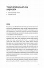 Research paper thumbnail of Türkiye'de Devlet-dışı Arşivcilik