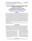 Research paper thumbnail of Cloud Computing as an Enabler of Agile Global Software Development