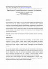 Research paper thumbnail of Significance of Female Education in Economic Development