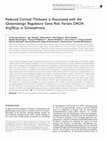 Research paper thumbnail of Reduced Cortical Thickness is Associated with the Glutamatergic Regulatory Gene Risk Variant DAOA Arg30Lys in Schizophrenia