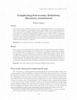 Research paper thumbnail of Complicating food security: Definitions