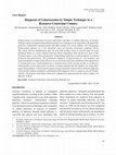 Research paper thumbnail of Diagnosis of Galactosemia by Simple Technique in a Resource-Constraint Country