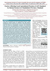 Research paper thumbnail of Factors Affecting Good Agricultural Practices (GAP) Standard by Durian Farmers in Chanthaburi Province, Thailand