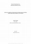 Research paper thumbnail of Research Working Paper Series "Information Management Systems" THE USE OF ARTIFICIAL INTELLIGENCE IN INTERNATIONAL DECISION-MAKING PROCESSES IN PROJECT MANAGEMENT