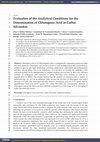 Research paper thumbnail of Evaluation of the Analytical Conditions for the Determination of Chlorogenic Acid in Coffee Silverskin