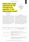 Research paper thumbnail of Salud vital o salud espiritual: de “El concepto de la angustia” a “La enfermedad mortal”