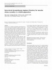 Research paper thumbnail of Intravitreal dexamethasone implant (Ozurdex) for macular edema secondary to retinitis pigmentosa