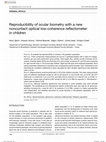 Research paper thumbnail of Reproducibility of Ocular Biometry with a New Noncontact Optical Low-Coherence Reflectometer in Children