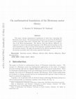 Research paper thumbnail of On mathematical foundation of the Brownian motor theory