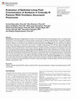 Research paper thumbnail of Evaluation of Epithelial Lining Fluid Concentration of Amikacin in Critically Ill Patients With Ventilator-Associated Pneumonia