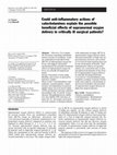 Research paper thumbnail of Could anti-inflammatory actions of catecholamines explain the possible beneficial effects of supranormal oxygen delivery in critically ill surgical patients?