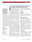 Research paper thumbnail of Commentary: Worldwide Knowledge and Attitude of Spine Surgeons Regarding Radiation Exposure