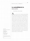 Research paper thumbnail of La sostenibilidad de la deuda pública