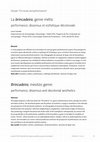 Research paper thumbnail of La brincadeira, genre métis: performance, dissensus et esthétique décoloniale