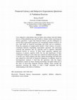 Research paper thumbnail of Financial Literacy and Subjective Expectations Questions: A Validation Exercise