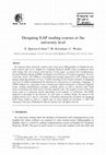 Research paper thumbnail of Designing EAP reading courses at the university level