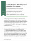 Research paper thumbnail of Writing Analytics: Methodological and Conceptual Developments