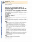 Research paper thumbnail of Demographic and Placement Variables Associated with Overweight and Obesity in Children in Long-Term Foster Care