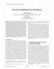 Research paper thumbnail of Beyond morphological size distribution