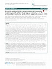 Research paper thumbnail of Brazilian red propolis: phytochemical screening, antioxidant activity and effect against cancer cells