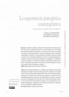 Research paper thumbnail of La experiencia paisajística contemplativa