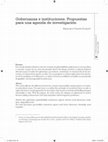 Research paper thumbnail of Gobernanza e instituciones