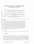 Research paper thumbnail of Photodisintegration of ultra-high-energy cosmic rays revisited